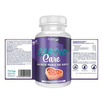 CARDIOCARE - Aceite puro de Krill - 60 Perlas