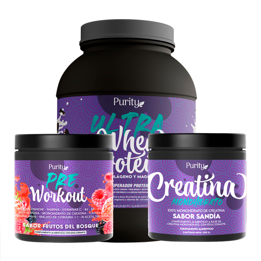 PACK ENTRENAMIENTO PREMIUM - Proteína + Creatina + Pre-Workout